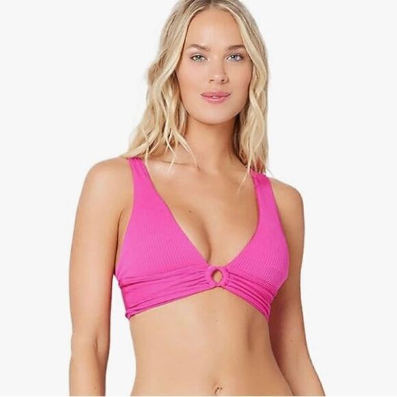 L space fisher bikini top bougainvillea medium new textured O ring - Picture 2 of 9